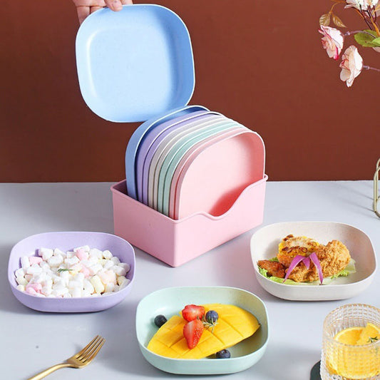 Colorful Serving Plate Set - Elevate Your Entertaining Experience with Free Holder!